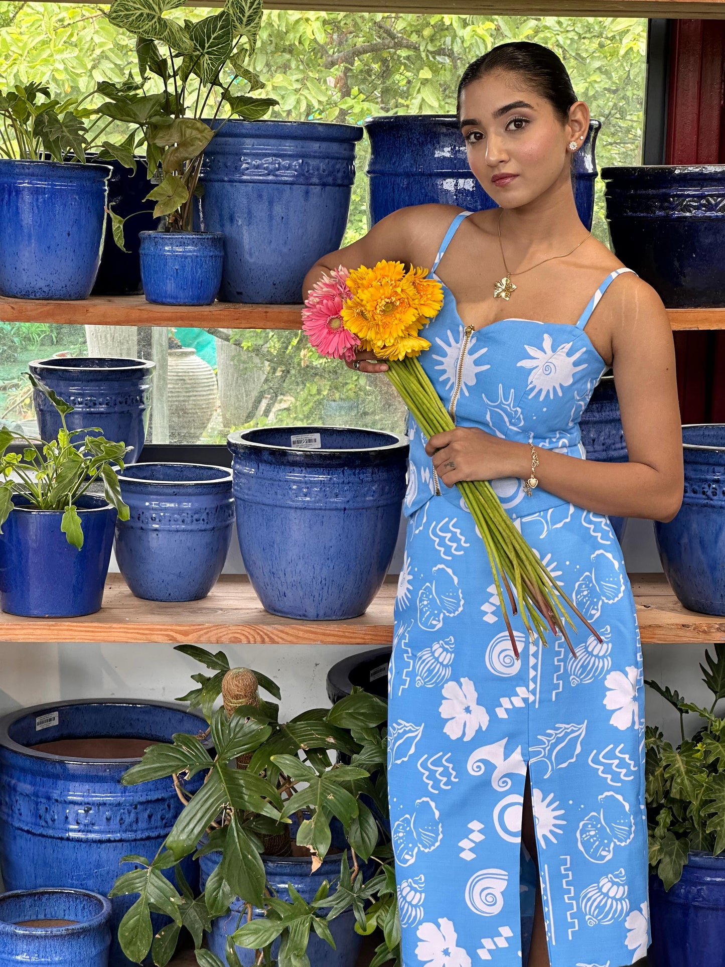 Blue Coconut Corset-skirt