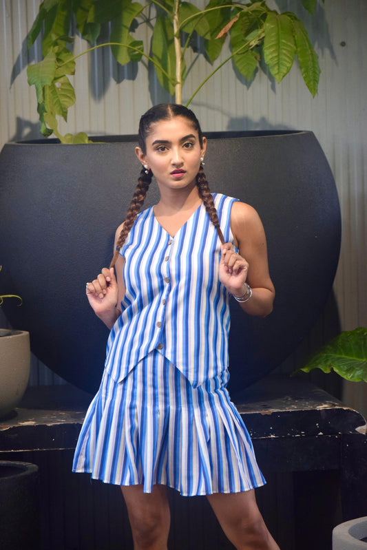 Blue Mango Vest-Skirt
